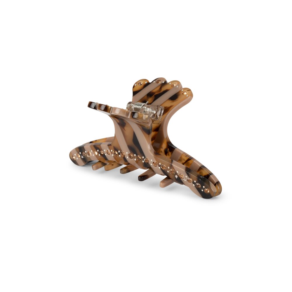 Helen Stripe Mini hårklemme - Sand